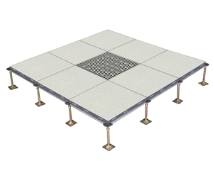 Calcium sulfate raised floor